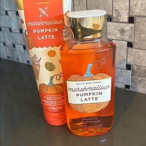 Bath & Body Works Pumpkin Latte Body Wash and Cream Set